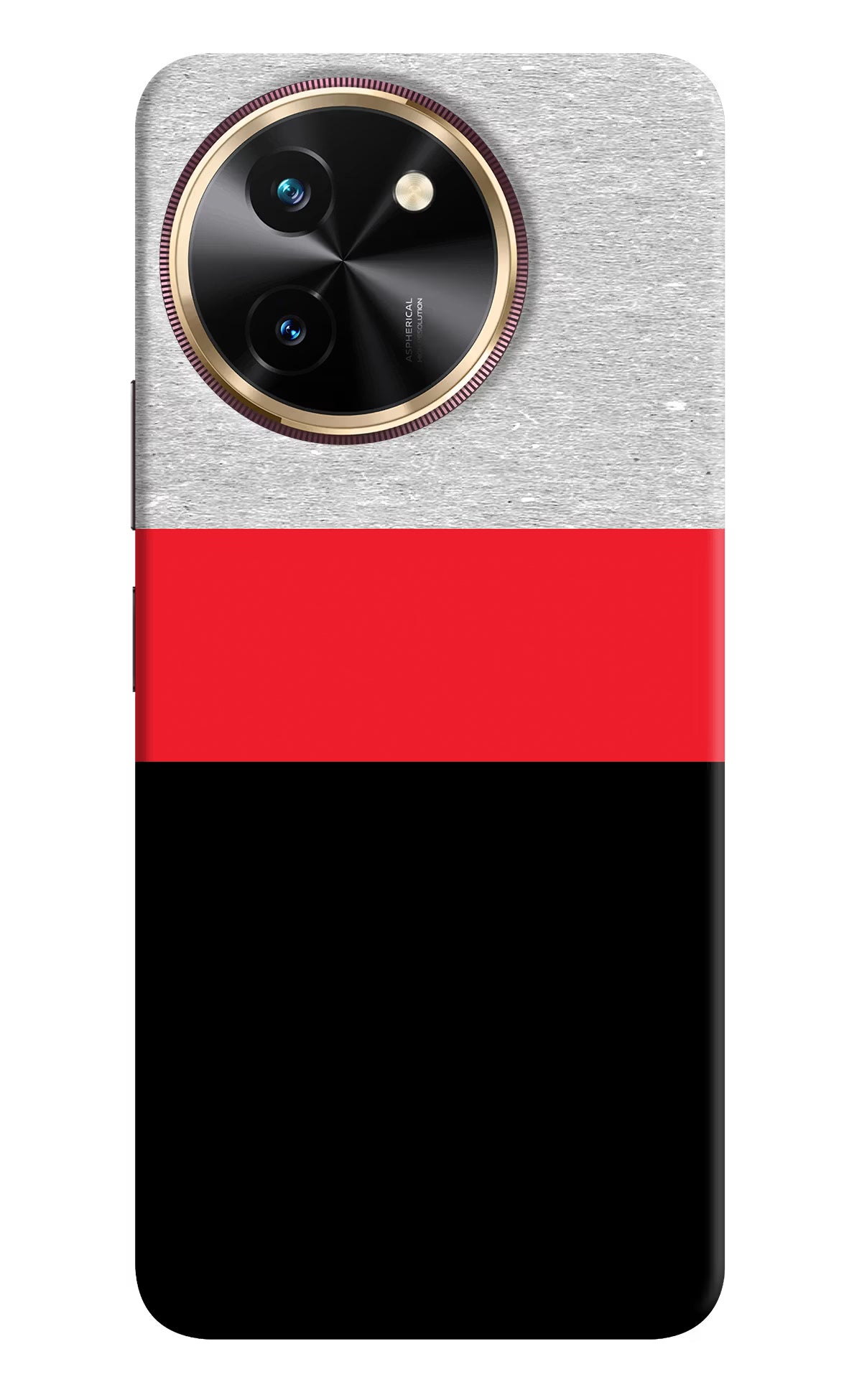 Tri Color Pattern Vivo T3x Hard Case Back Cover by Casekaro