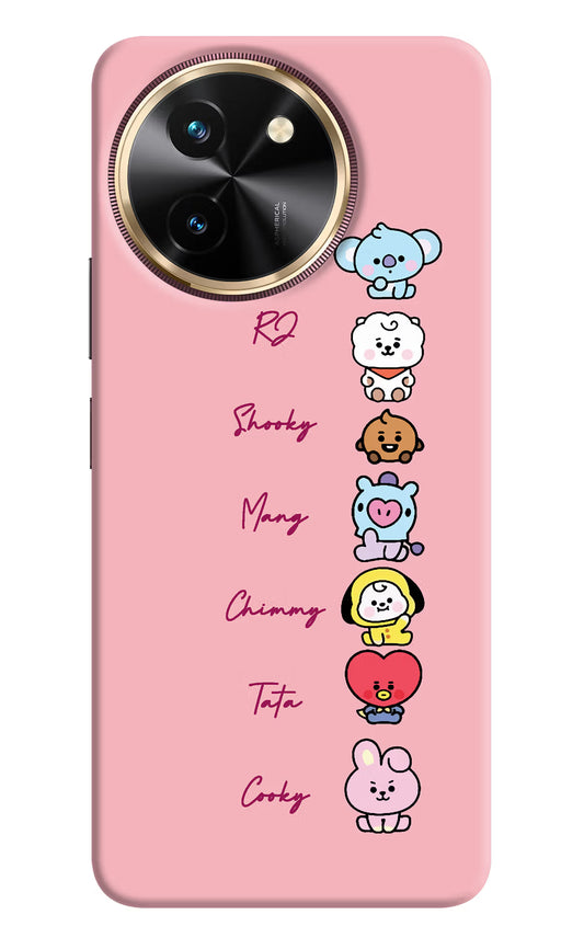 BTS names Vivo T3x Hard Case Back Cover by Casekaro