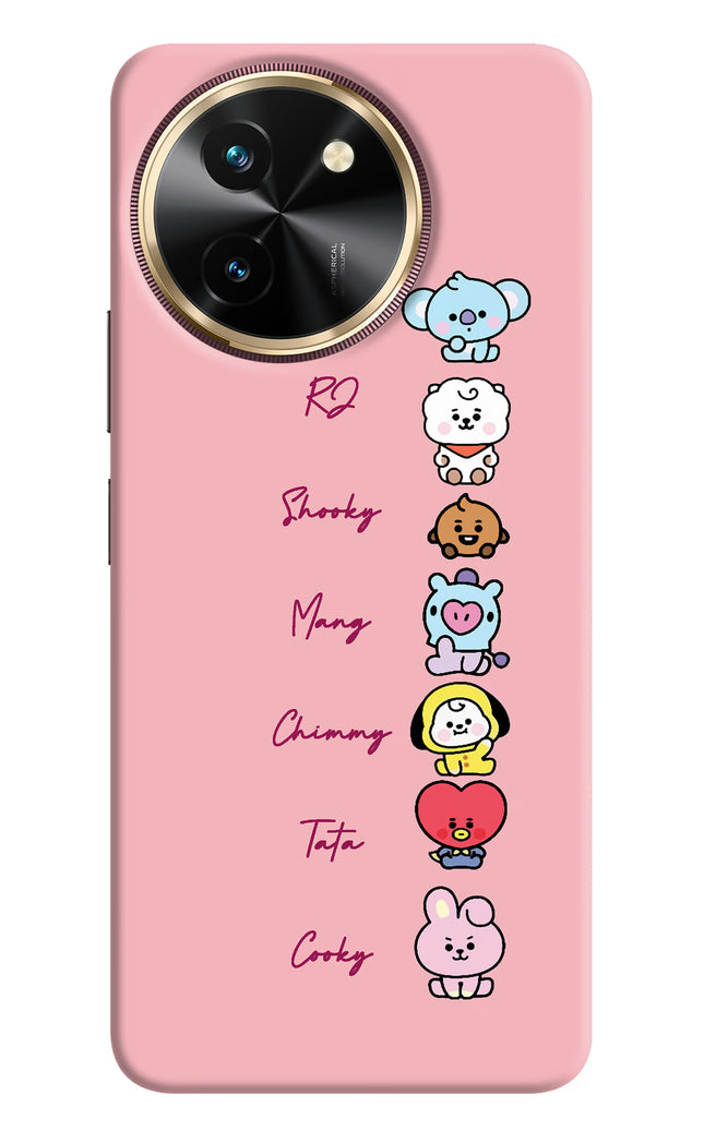 BTS names Vivo T3x Hard Case Back Cover by Casekaro