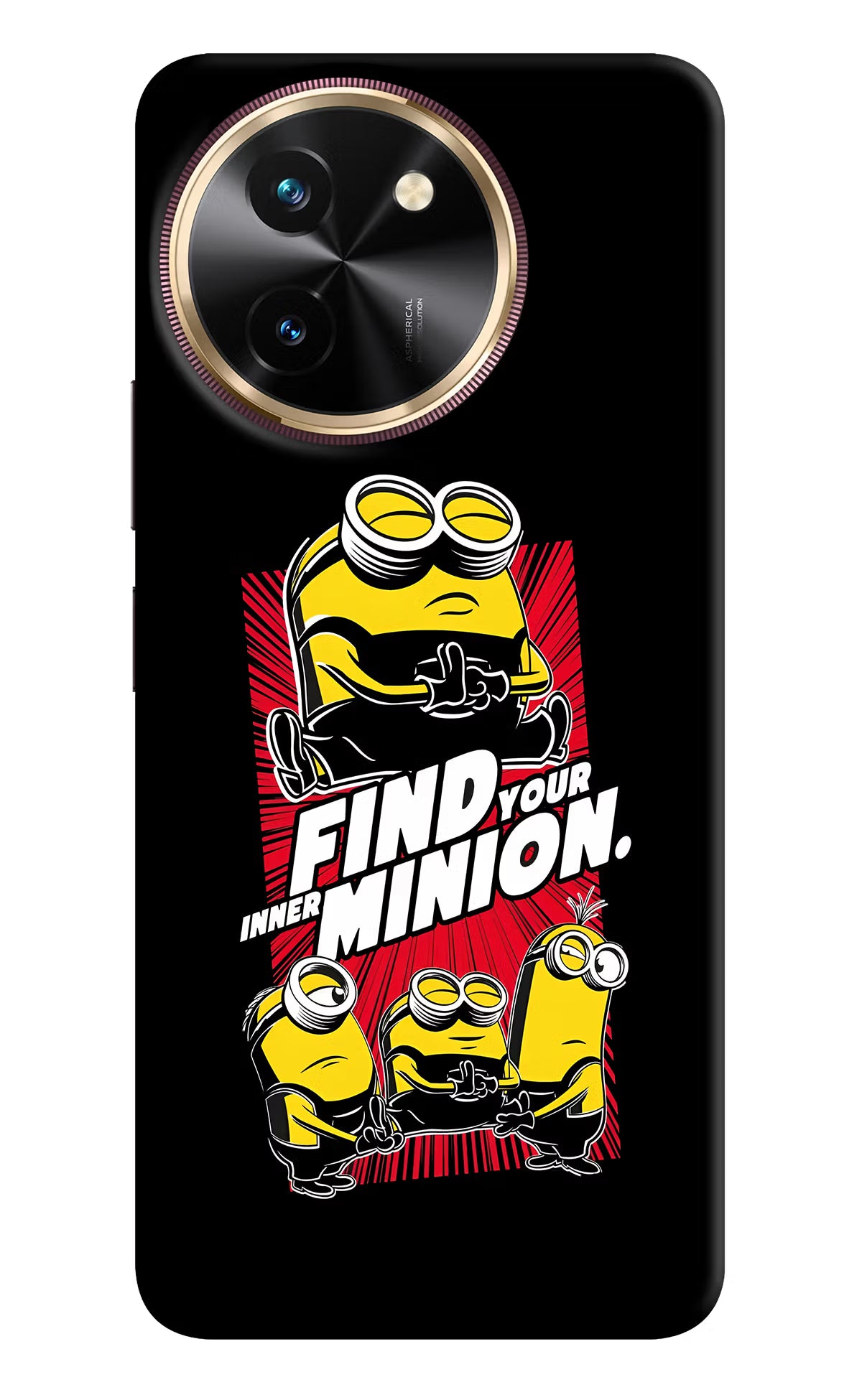 Find your inner Minion Vivo T3x Hard Case Back Cover by Casekaro