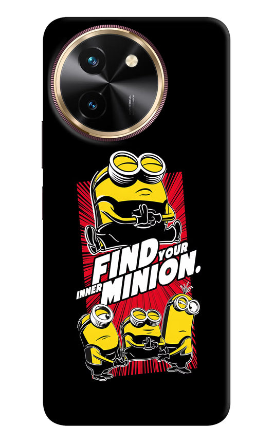 Find your inner Minion Vivo T3x Hard Case Back Cover by Casekaro