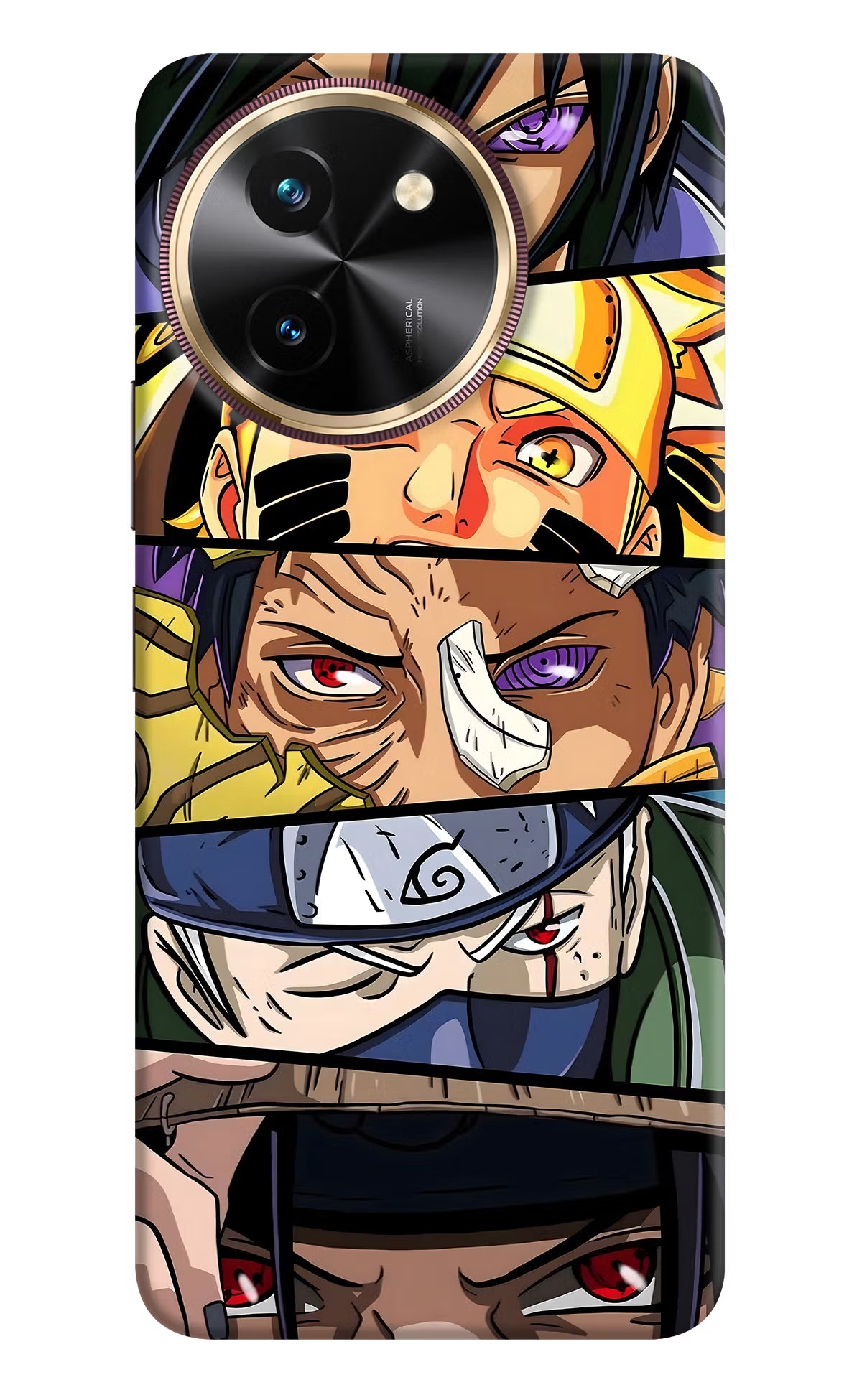 Naruto Character Vivo T3x Hard Case Back Cover by Casekaro