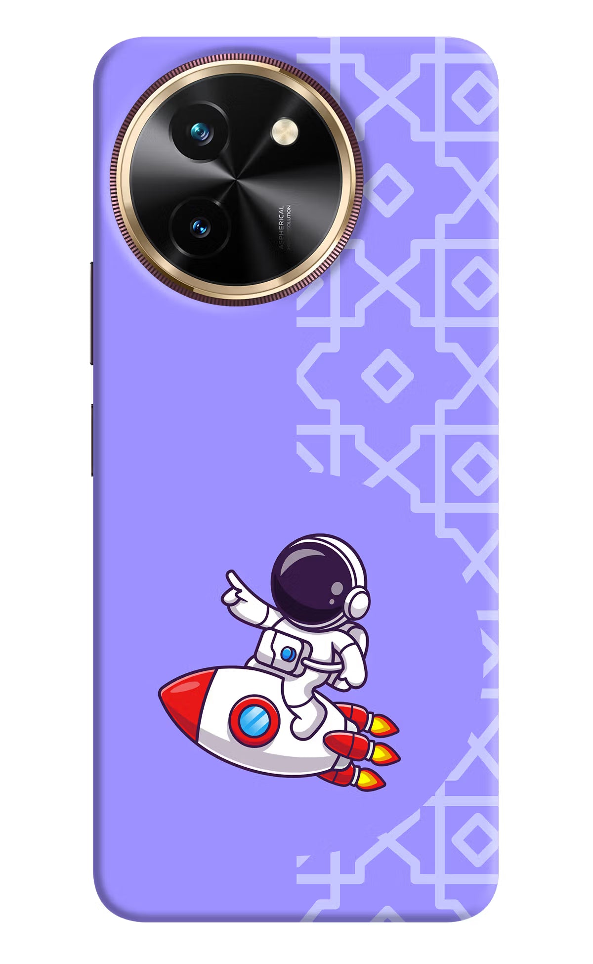 Cute Astronaut Vivo T3x Hard Case Back Cover by Casekaro