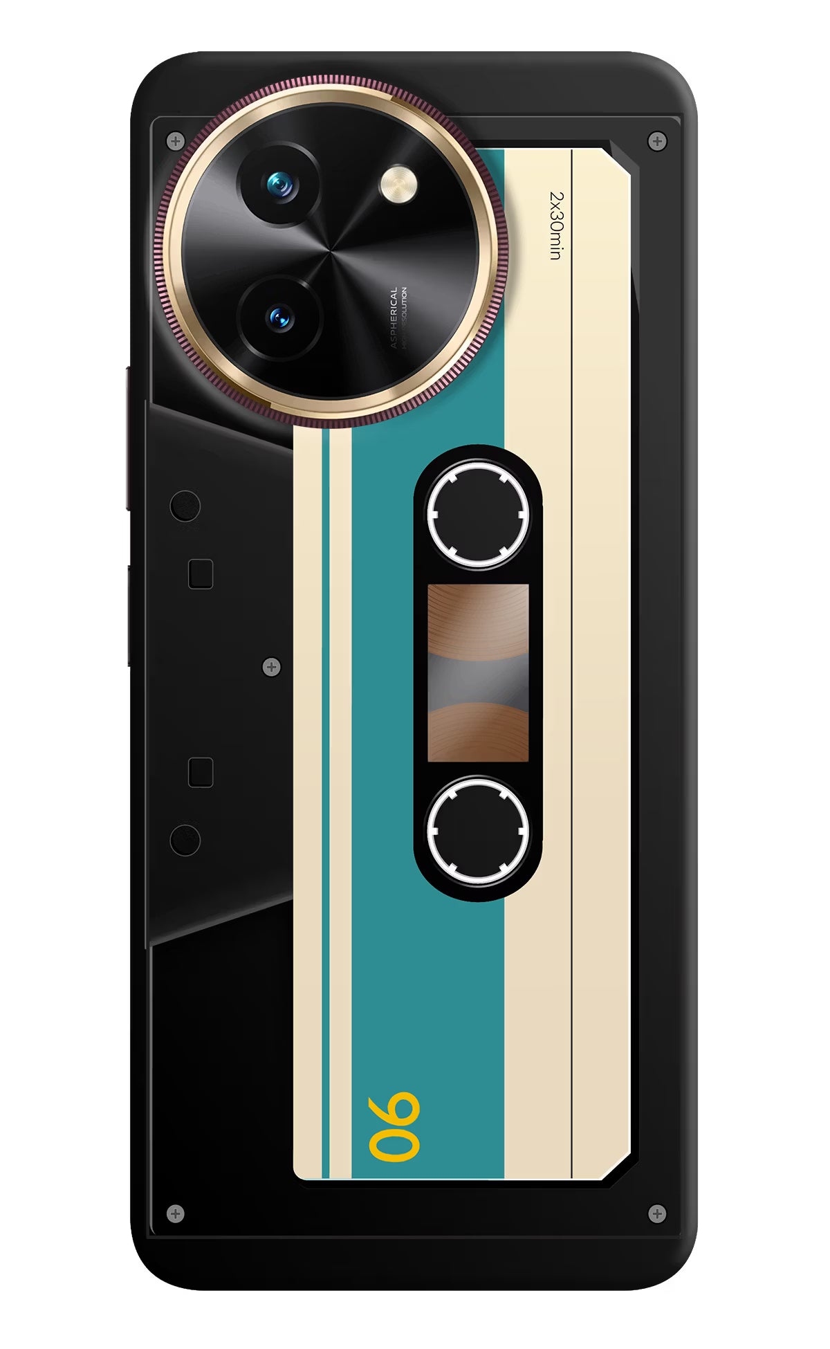 Cassette Vivo T3x Hard Case Back Cover by Casekaro