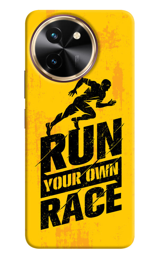 Run Your Own Race Vivo T3x Hard Case Back Cover by Casekaro