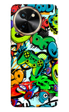 Game Doodle Vivo T3x Hard Case Back Cover by Casekaro