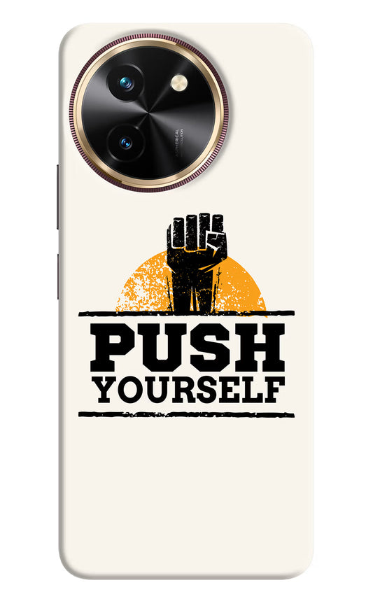 Push Yourself Vivo T3x Hard Case Back Cover by Casekaro