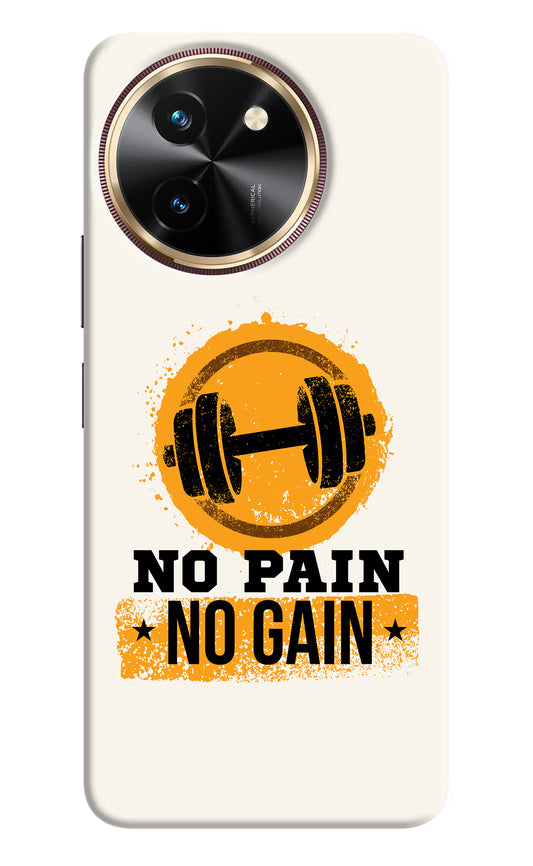 No Pain No Gain Vivo T3x Hard Case Back Cover by Casekaro