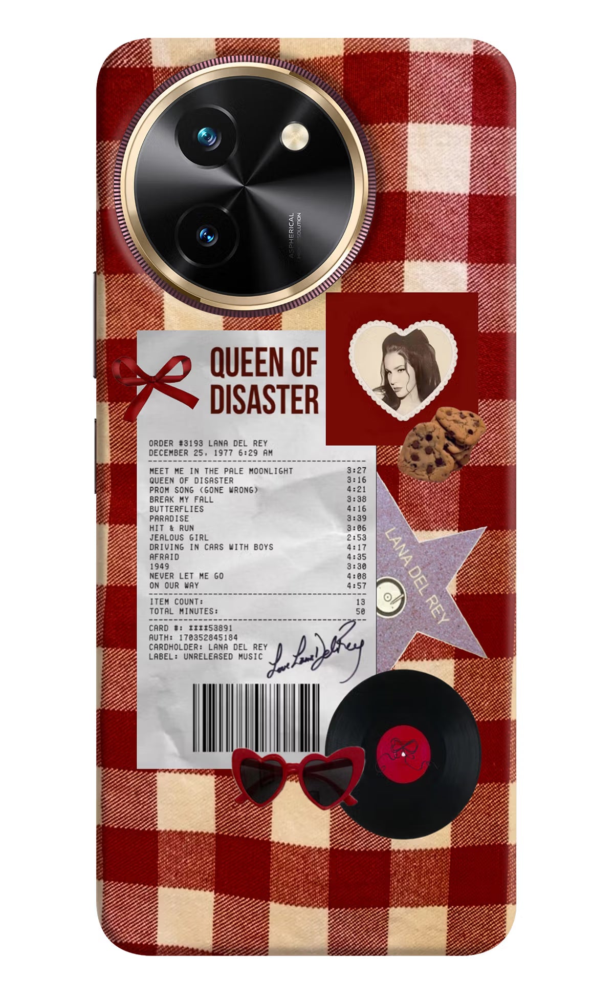Queen of Disaster Vivo T3x Hard Case Back Cover by Casekaro