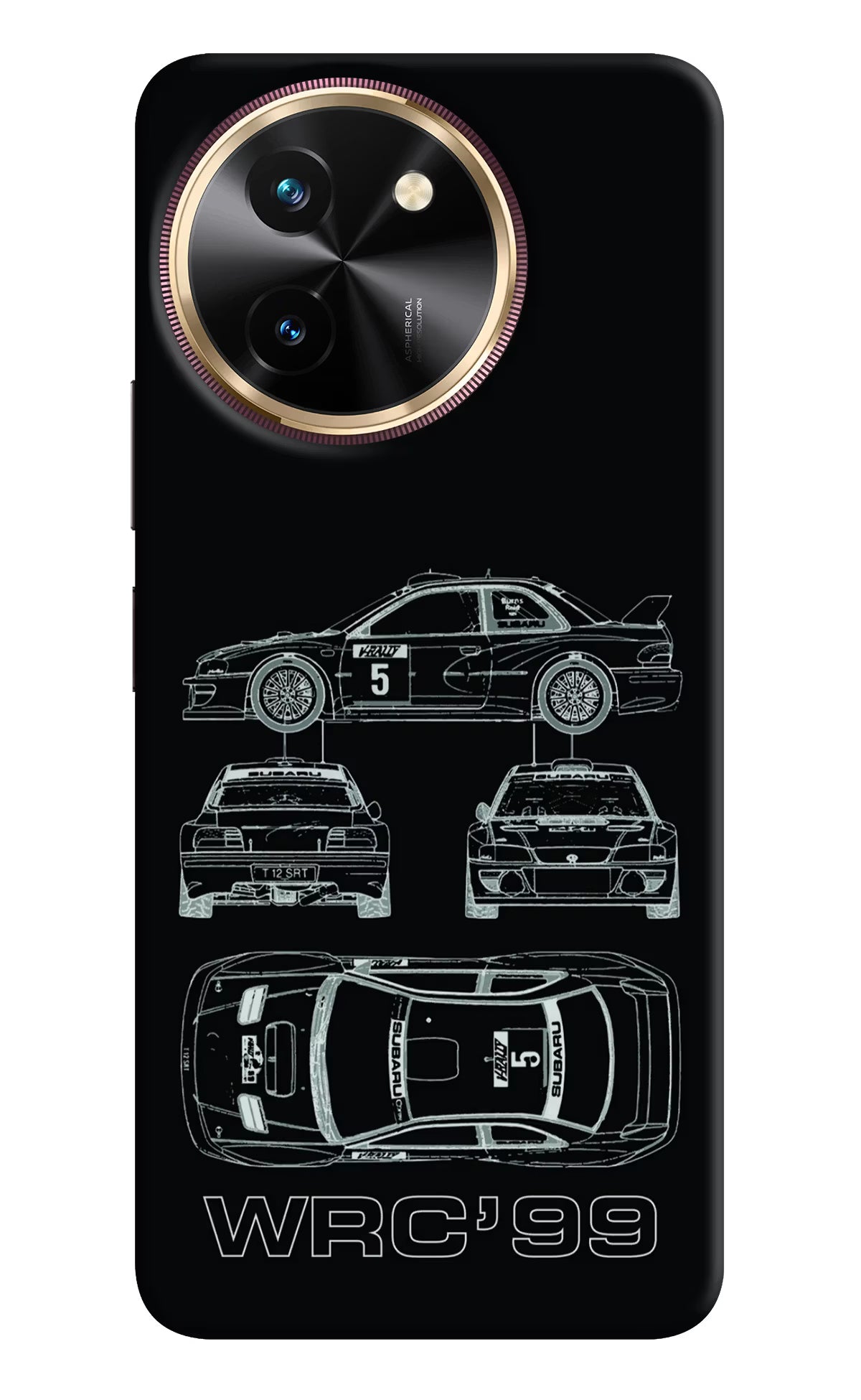 WRC'99 Vivo T3x Hard Case Back Cover by Casekaro
