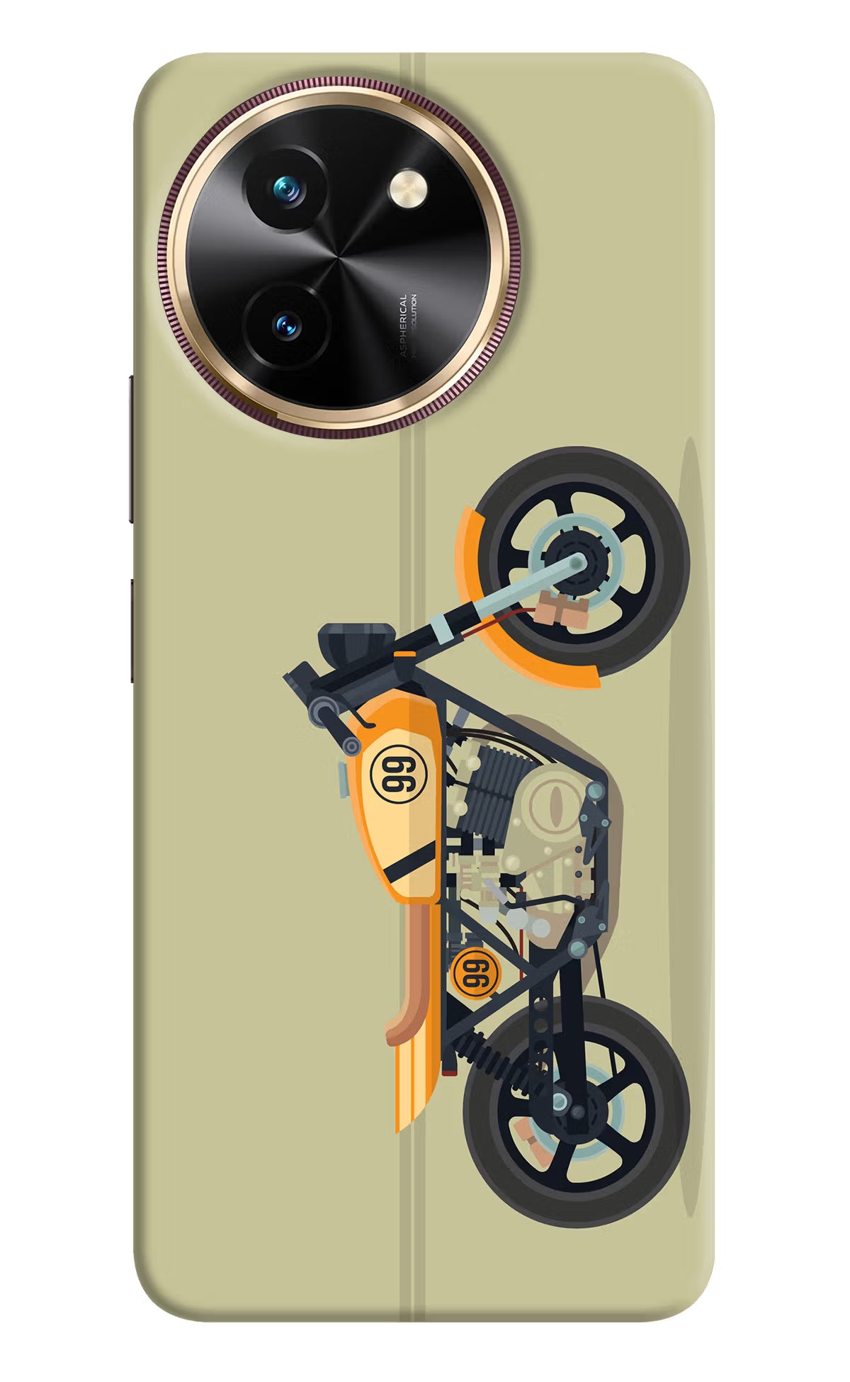 Vertical Speedster Vivo T3x Hard Case Back Cover by Casekaro