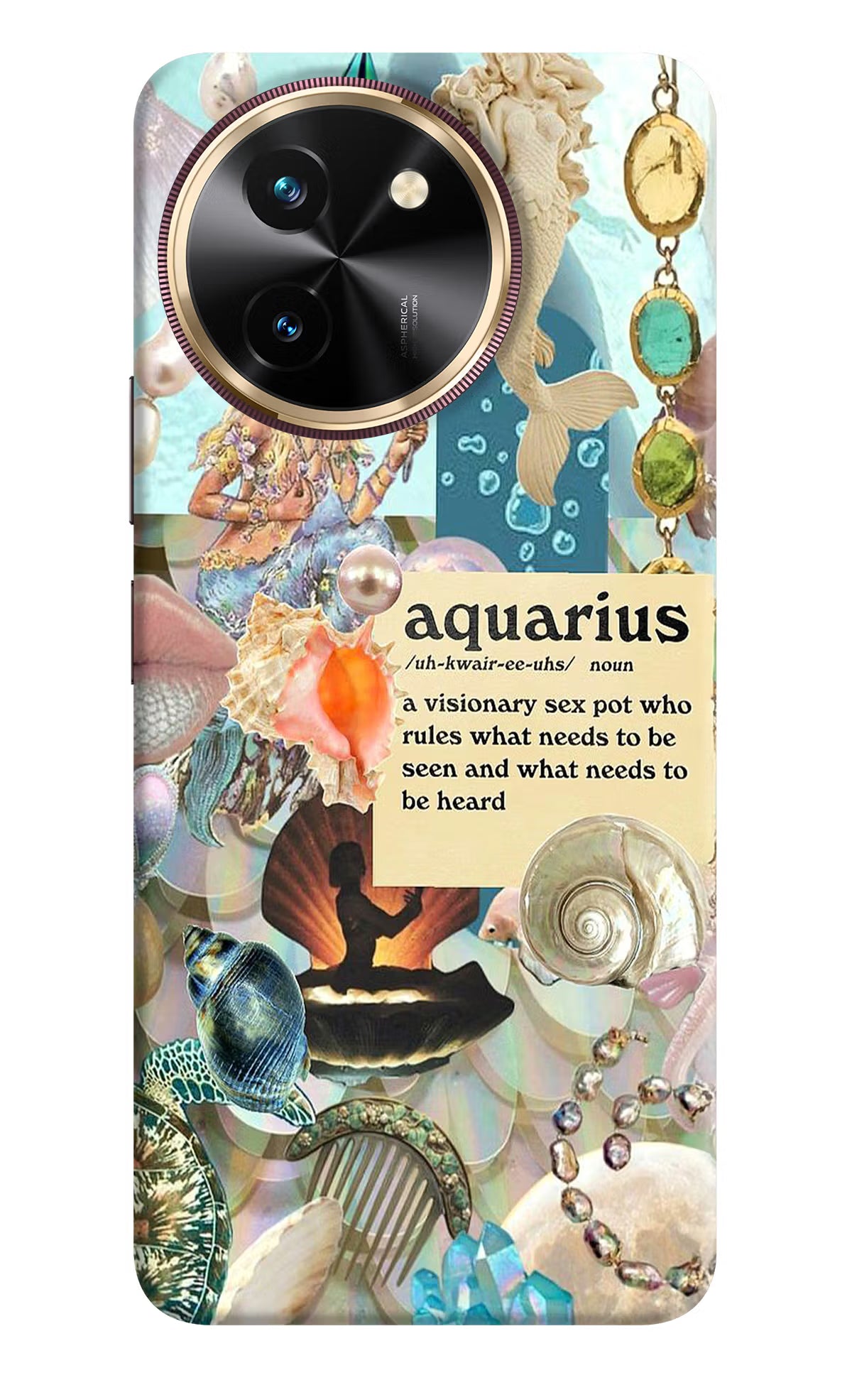 Aquarius Zodiac Vivo T3x Hard Case Back Cover by Casekaro