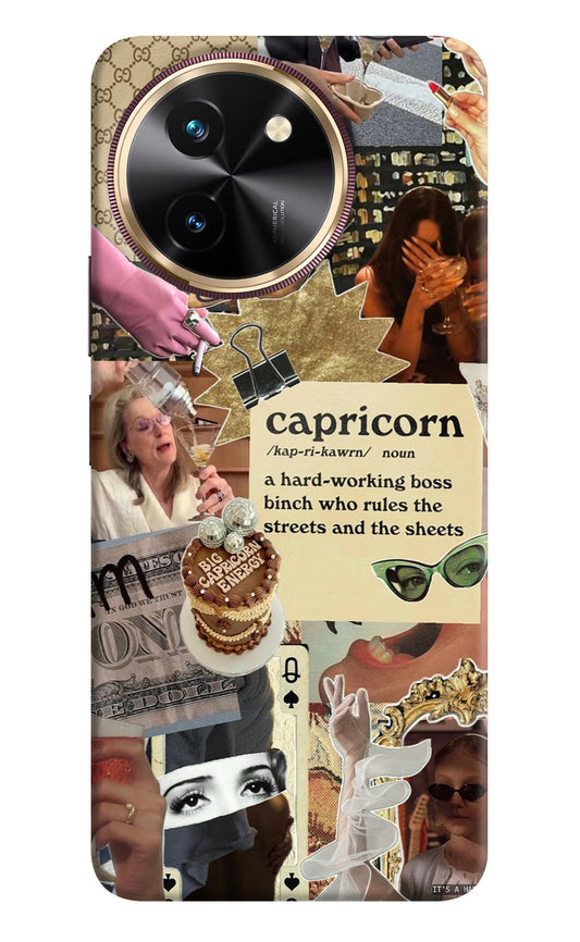 Capricorn Zodiac Vivo T3x Hard Case Back Cover by Casekaro