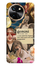 Gemini Zodiac Vivo T3x Hard Case Back Cover by Casekaro