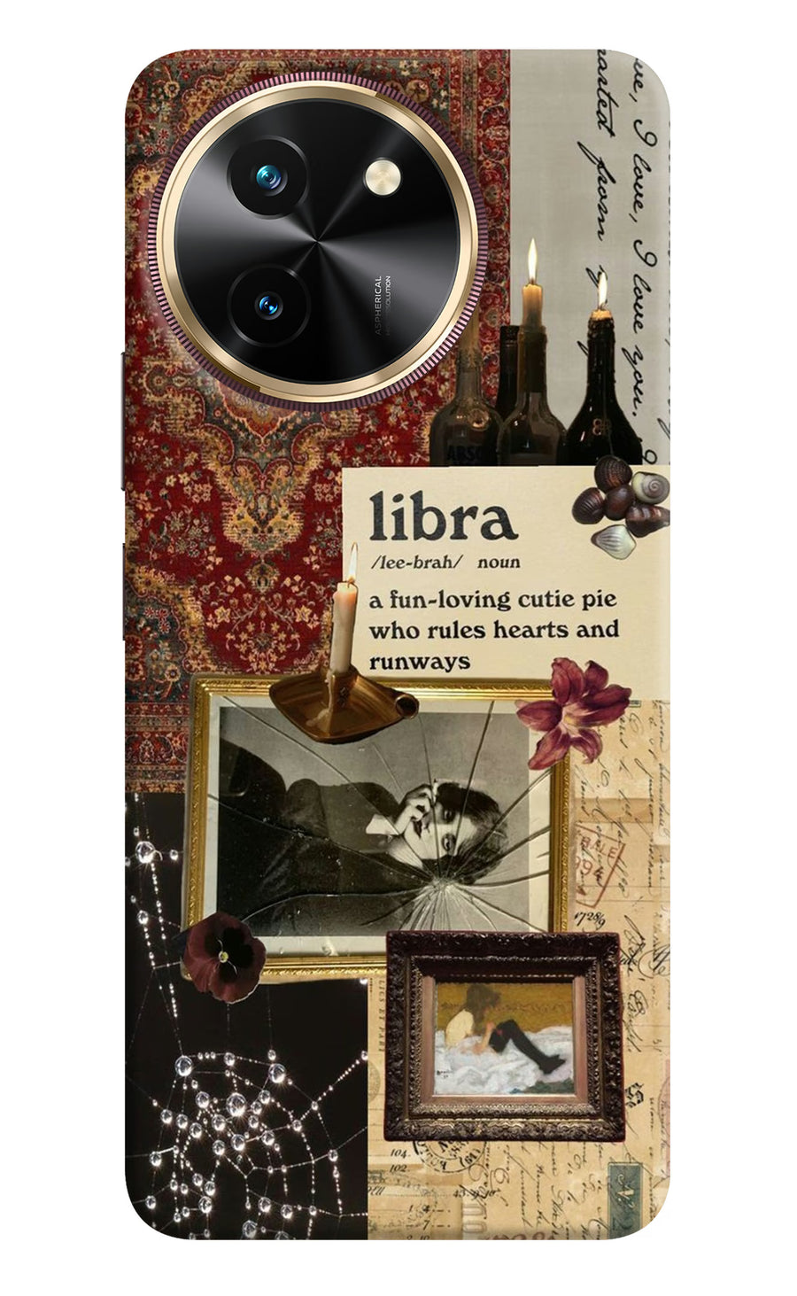 Libra Zodiac Vivo T3x Back Cover, Hard case