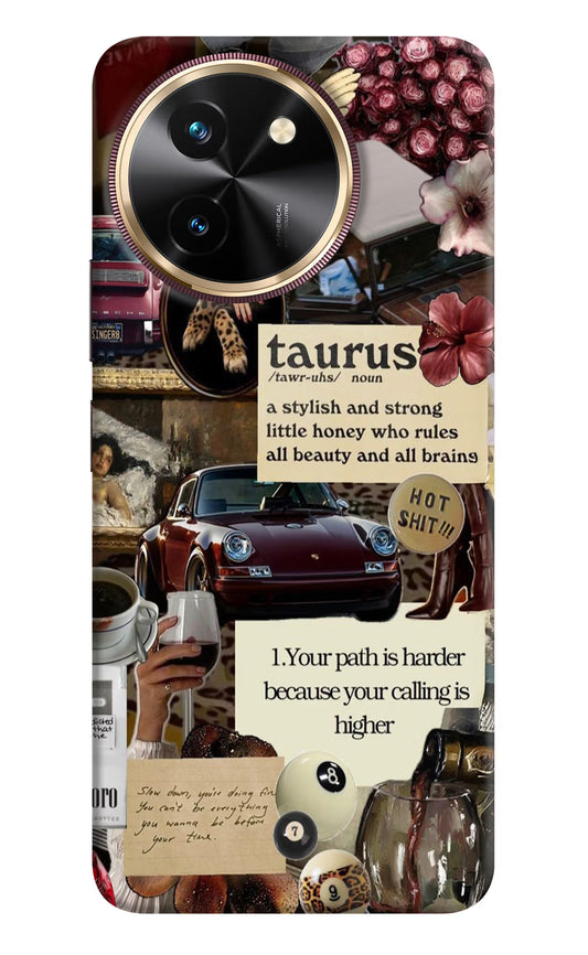 Taurus Zodiac Vivo T3x Hard Case Back Cover by Casekaro