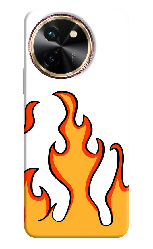 Fired Up – White Vivo T3x Hard Case Back Cover by Casekaro
