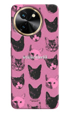 Pink Cats Vivo T3x Hard Case Back Cover by Casekaro