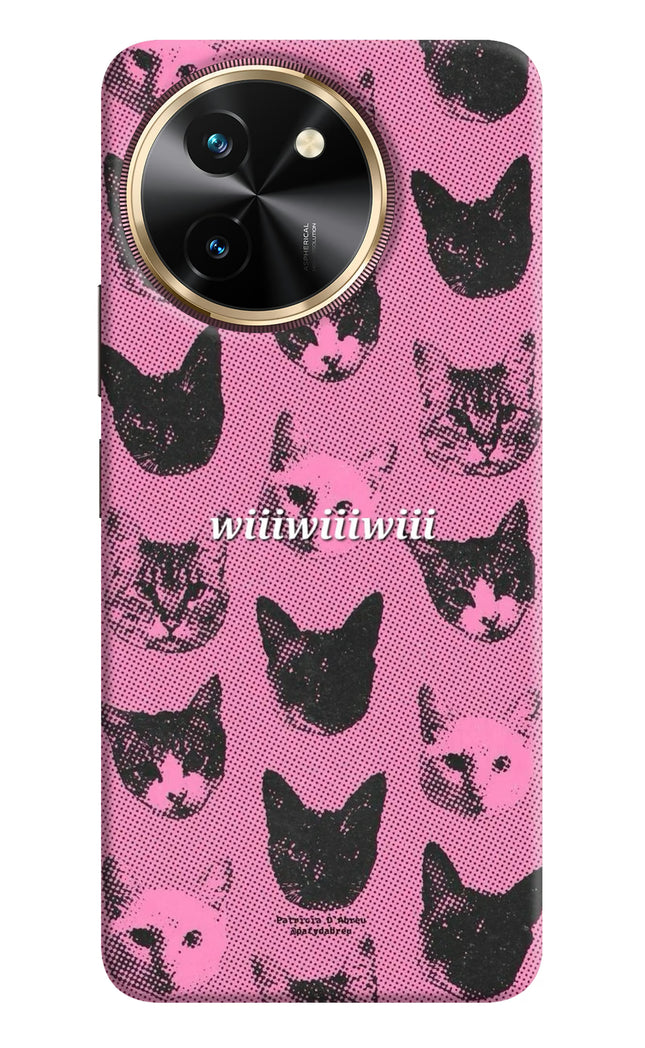 Pink Cats Vivo T3x Hard Case Back Cover by Casekaro