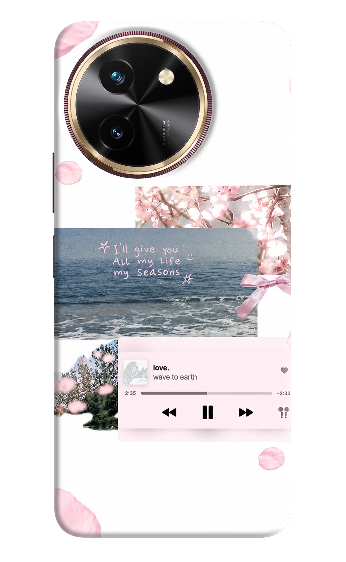 Wave to earth Vivo T3x Back Cover