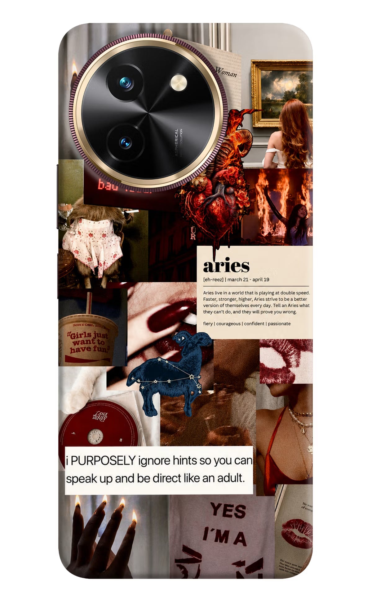 Zodiac Aries Vivo T3x Back Cover