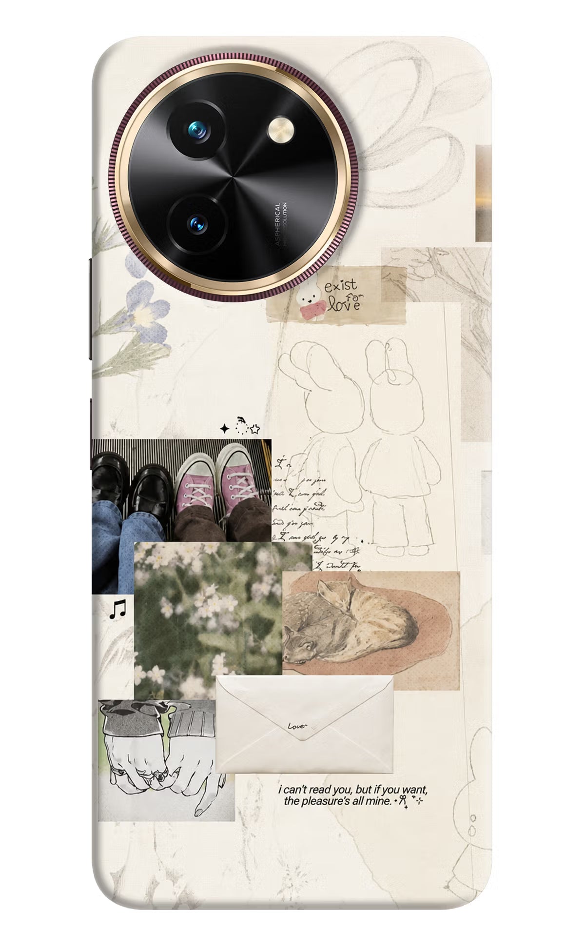 Soft Aesthetic Vivo T3x Back Cover