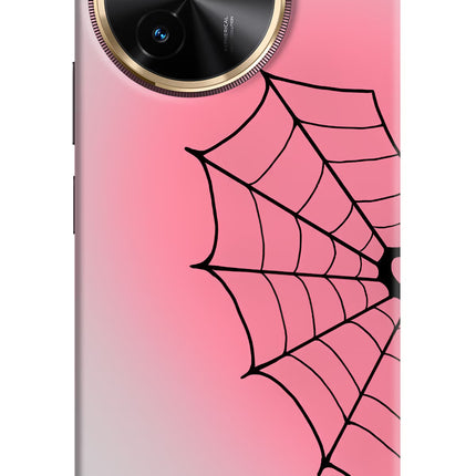 Pink Web Vivo T3x Hard Case Back Cover by Casekaro