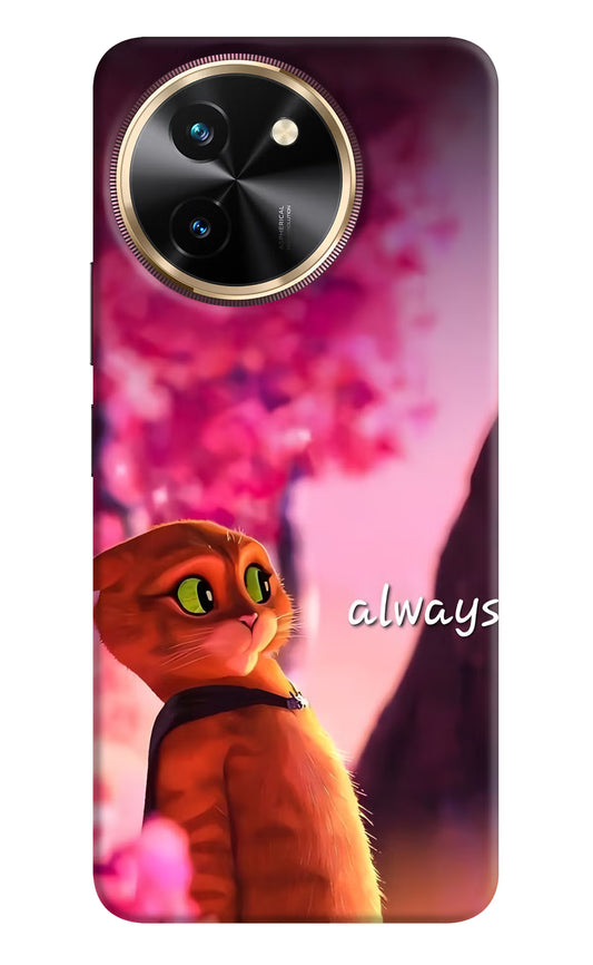 Always Cat Vivo T3x Hard Case Back Cover by Casekaro