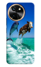 Dolphin vs Cow Vivo T3x Hard Case Back Cover by Casekaro