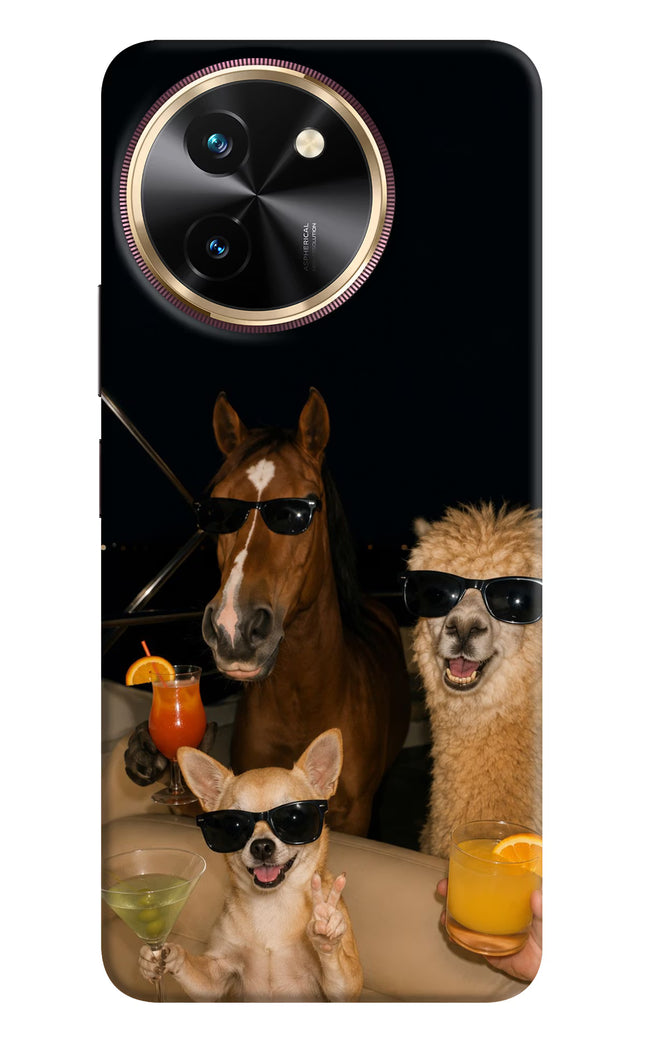 Party Squad Vivo T3x Hard Case Back Cover by Casekaro