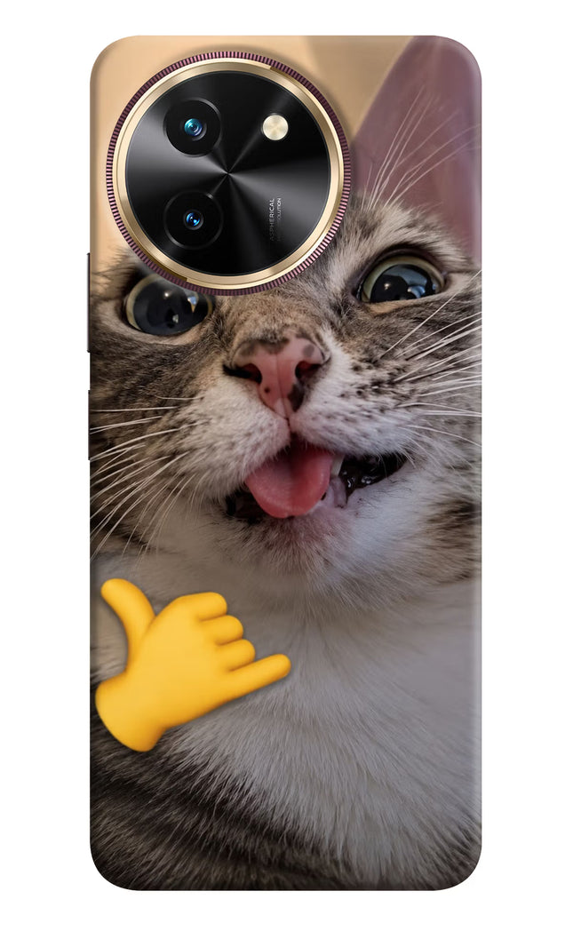 Silly Cat Call Vivo T3x Hard Case Back Cover by Casekaro