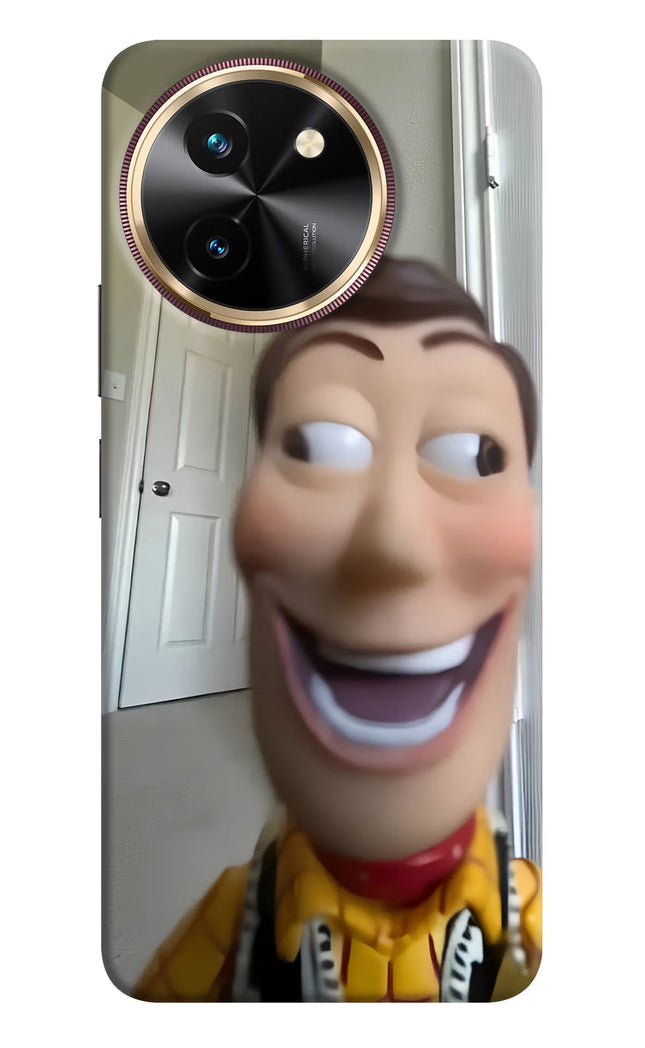 Side Eye Woody Vivo T3x Hard Case Back Cover by Casekaro