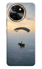 Skydiving Cow Vivo T3x Hard Case Back Cover by Casekaro