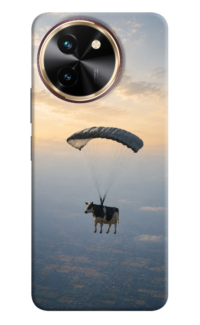 Skydiving Cow Vivo T3x Hard Case Back Cover by Casekaro