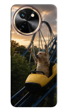 Rollercoaster Dog Vivo T3x Hard Case Back Cover by Casekaro