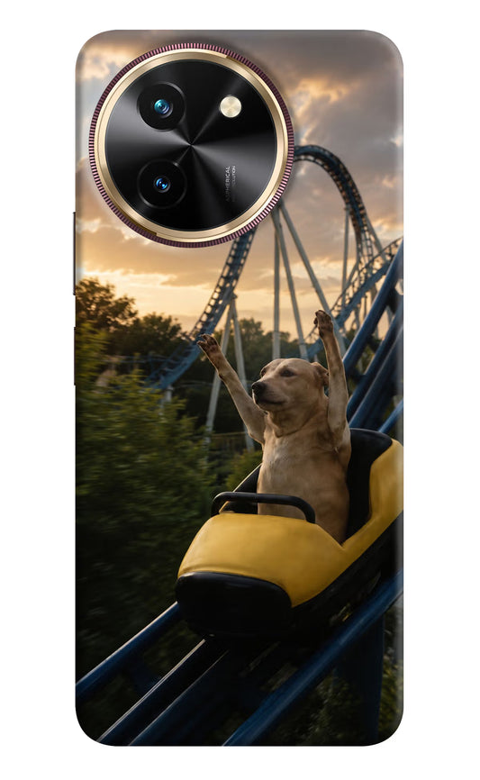Rollercoaster Dog Vivo T3x Hard Case Back Cover by Casekaro
