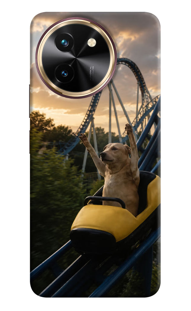 Rollercoaster Dog Vivo T3x Hard Case Back Cover by Casekaro