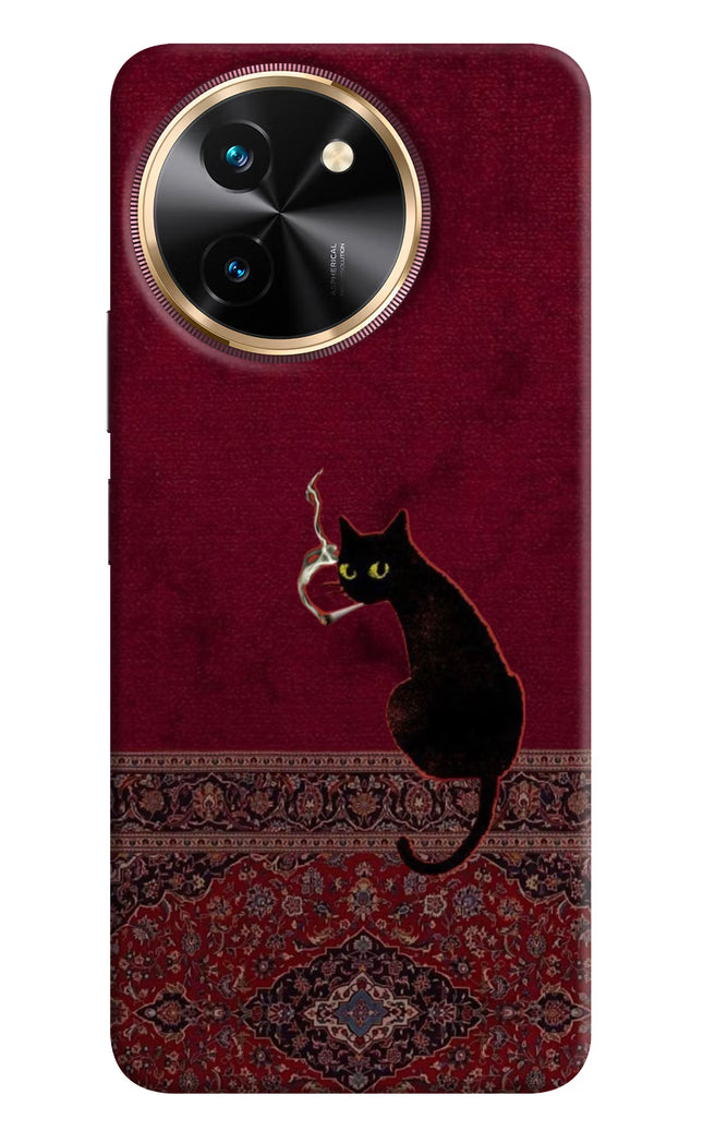 Midnight Cat Vivo T3x Hard Case Back Cover by Casekaro
