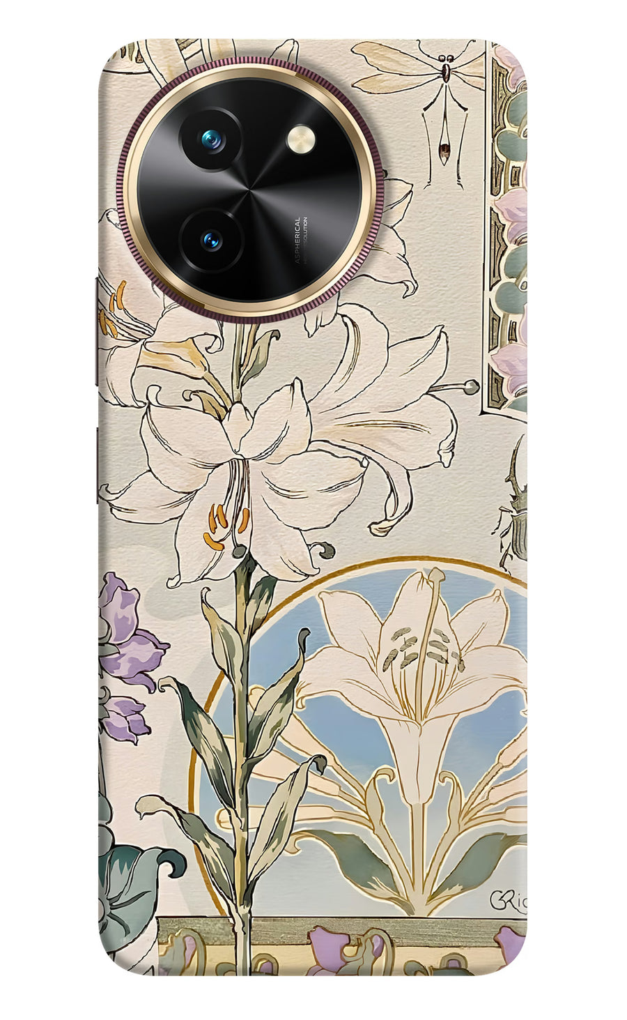 White Lily Vivo T3x Back Cover, Hard case