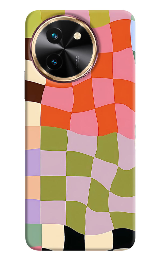 Wavy Grid Vivo T3x Hard Case Back Cover by Casekaro
