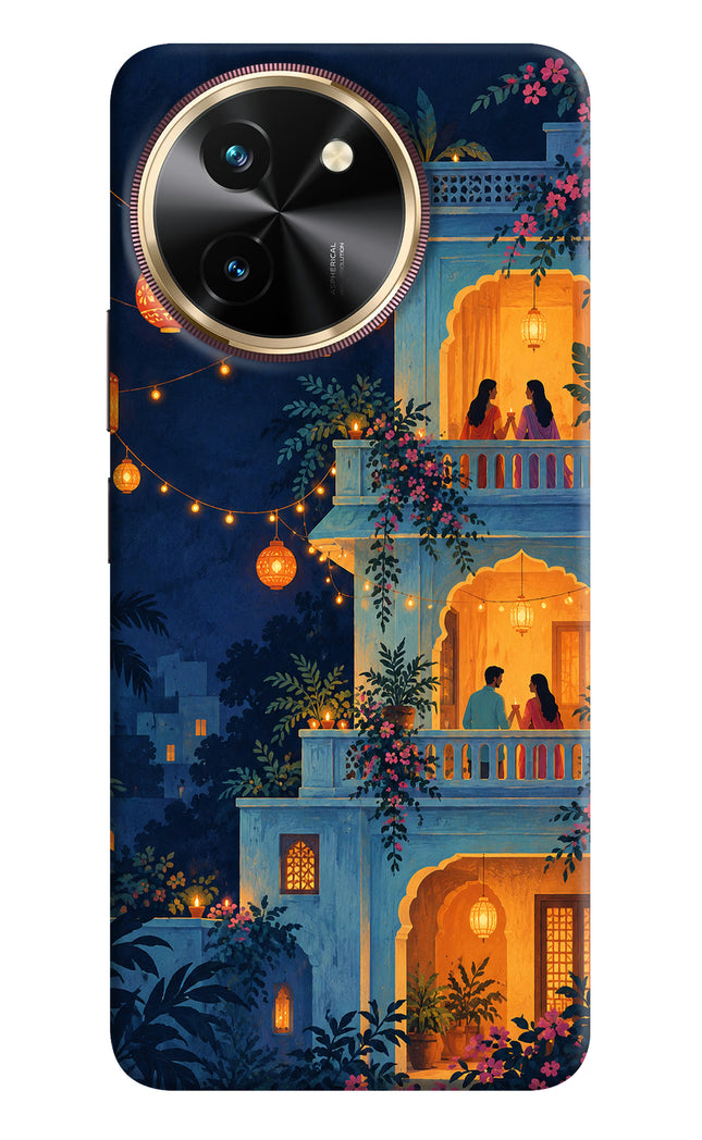Balcony Glow Vivo T3x Hard Case Back Cover by Casekaro