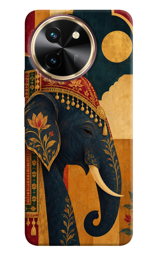 Royal Elephant Vivo T3x Hard Case Back Cover by Casekaro