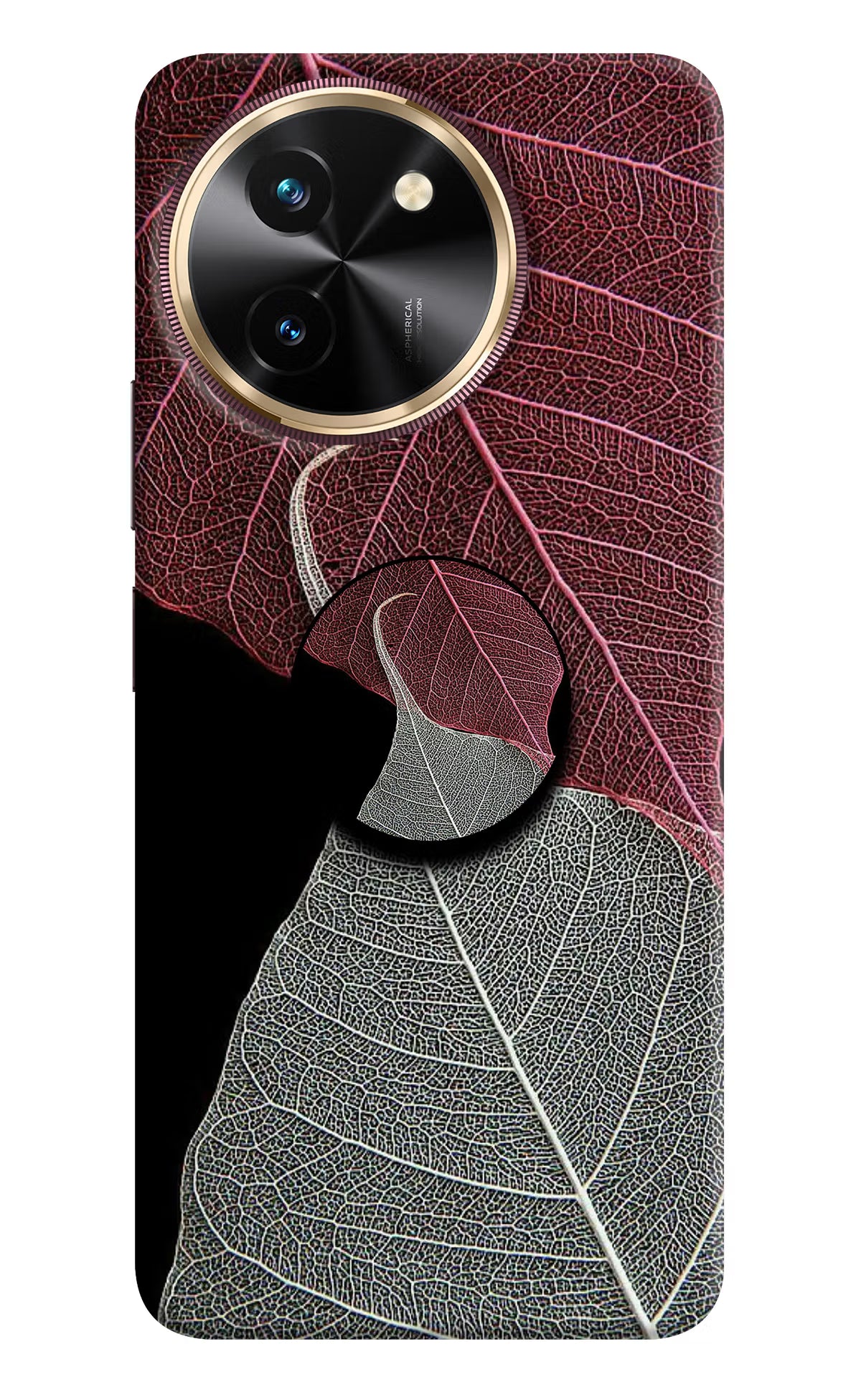 Leaf Pattern Vivo T3x Pop Case by Casekaro