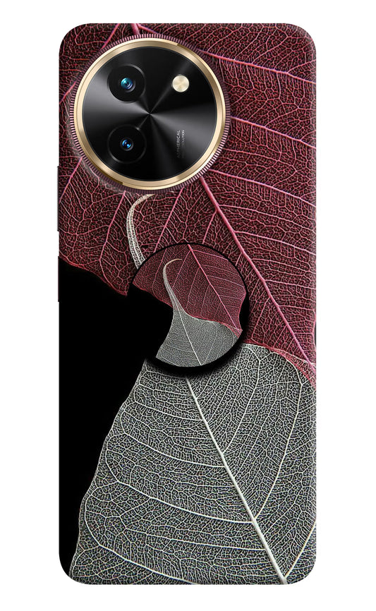 Leaf Pattern Vivo T3x Pop Case by Casekaro
