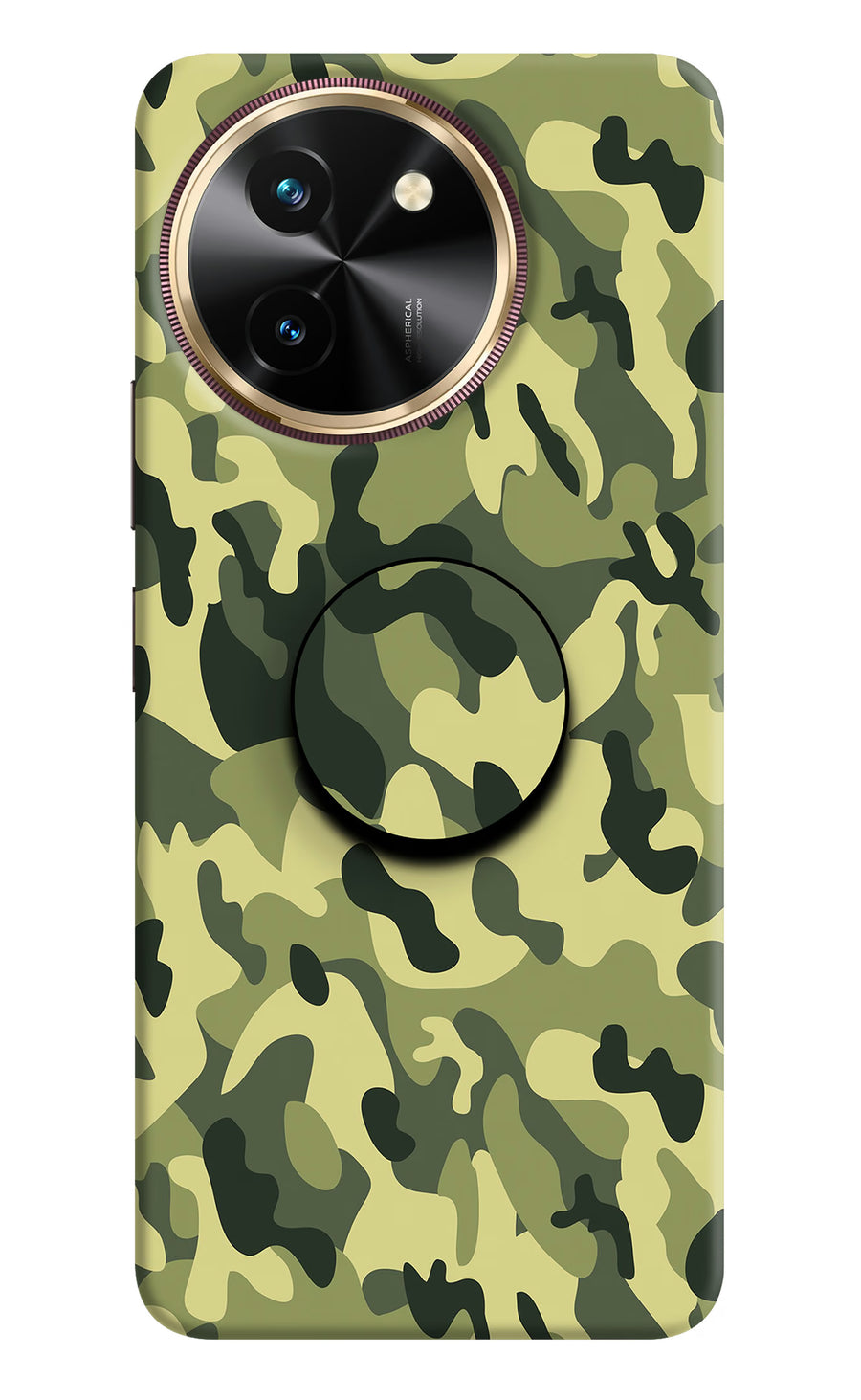 Camouflage Vivo T3x Pop Case, Hard case