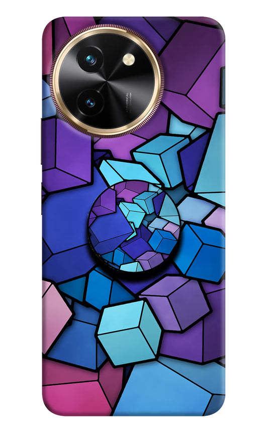 Cubic Abstract Vivo T3x Pop Case by Casekaro
