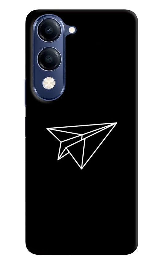 Paper Plane White Vivo V40 Lite Hard Case Back Cover by Casekaro