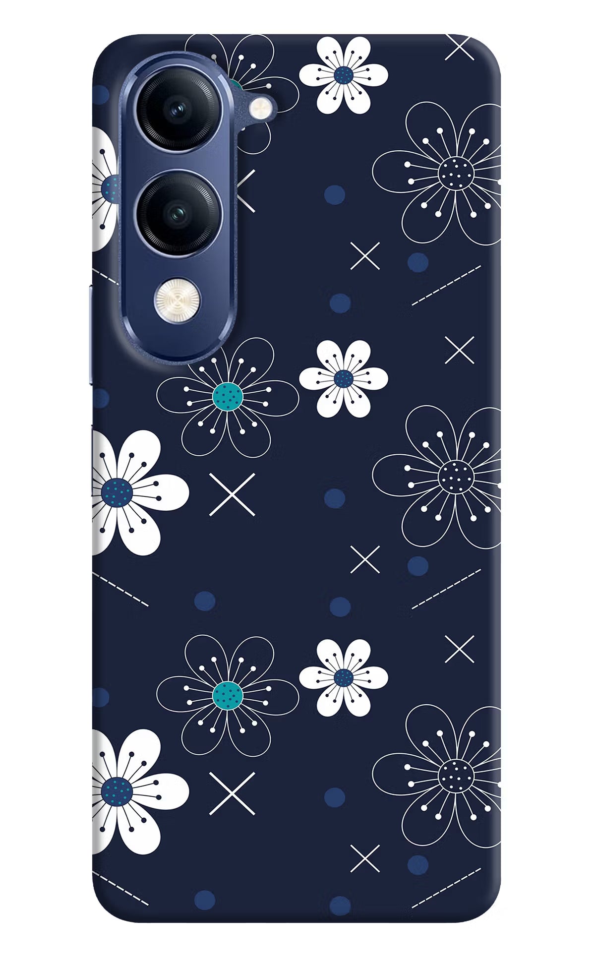 Flowers Vivo V40 Lite Hard Case Back Cover by Casekaro