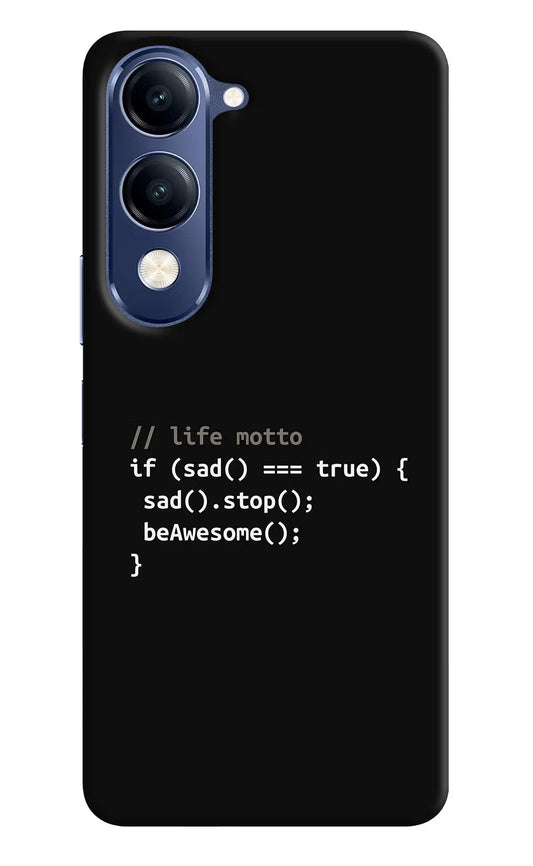 Life Motto Code Vivo V40 Lite Hard Case Back Cover by Casekaro