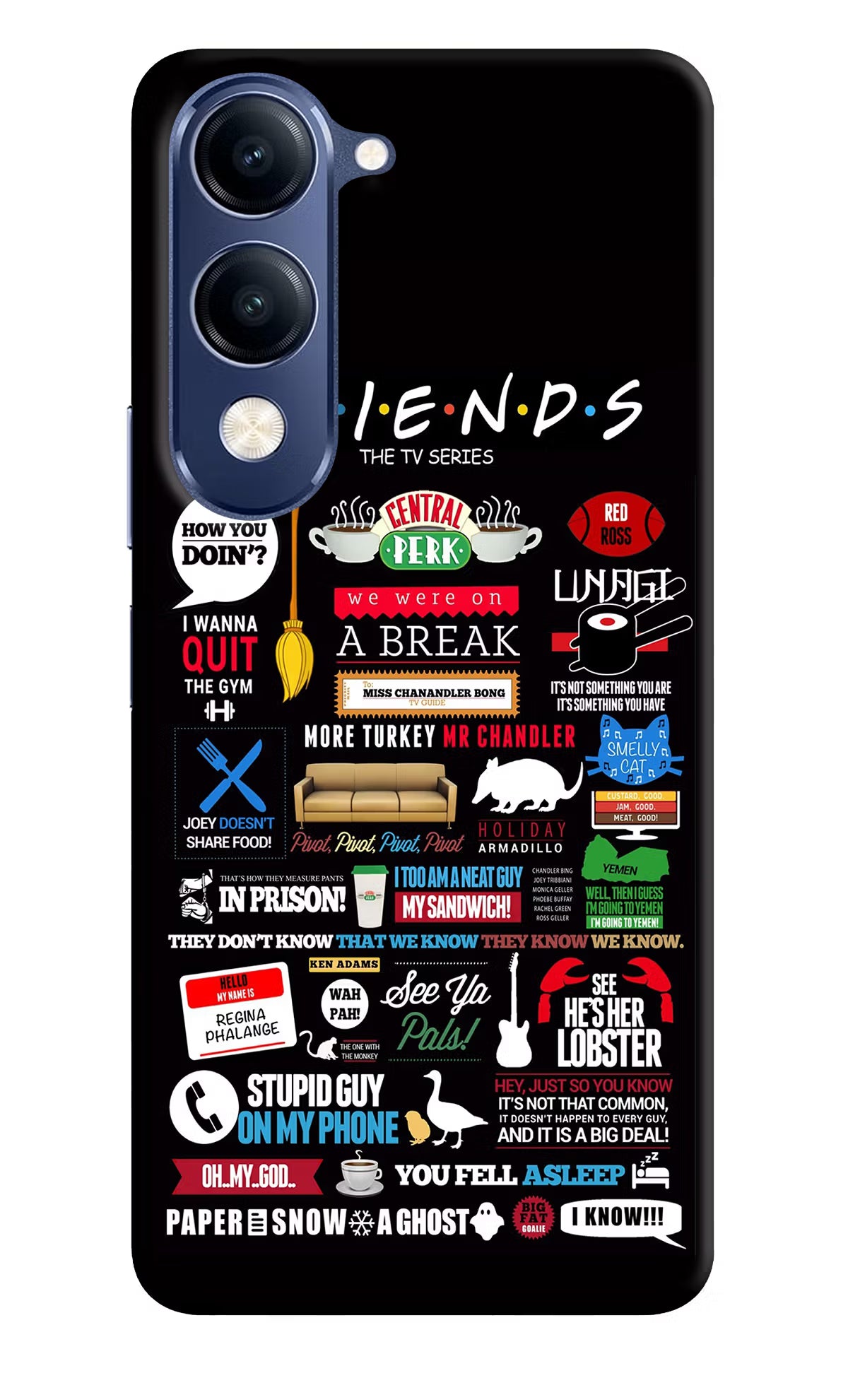 FRIENDS Vivo V40 Lite Hard Case Back Cover by Casekaro